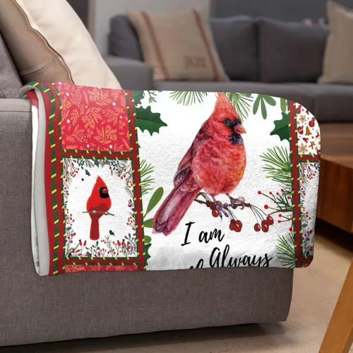 Miniatura 5 de Manta de cardenal norteño de Navidad con usted, manta roja para sofá, manta de forro polar suave, decoraciones navideñas para mascotas (40"X30")