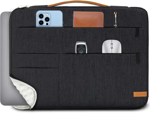 KINGSLONG Funda para laptop de 13.3 pulgadas, bolsa delgada a prueba de golpes, funda de transporte para computadora compatible con MacBook Air/Pro,