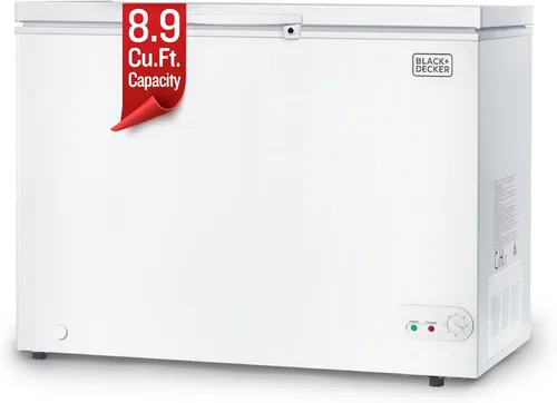 Miniatura 11 de BLACK+DECKER 2.0 pies cúbicos Congelador compacto de cofre, congelador profundo con capacidad para hasta 70 libras de alimentos congelados, cesta