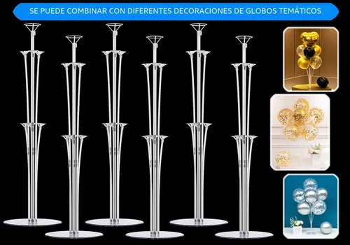 Miniatura 2 de LANGXUN Kit de soporte de globos de mesa de 28 pulgadas de altura para decoración de fiesta de cumpleaños, boda, kit de arco de globos para fiesta