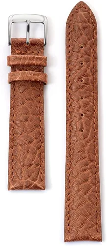Speidel Correa de reloj de cuero genuino con hebilla de acero inoxidable, disponible en varios colores, longitudes y anchos de 12 a 1.102in