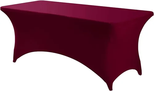 Miniatura 27 de Banquet Tables Pro Mantel rectangular plegable de elastano de 6 pies de largo, elástico, ajustado, para mesas de patio plegables de 30 pulgadas