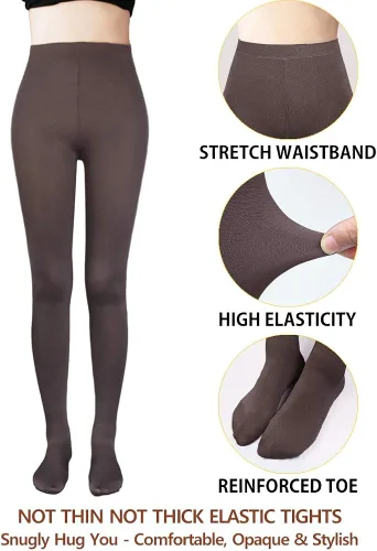 Miniatura 5 de VERO MONTE 80D Opaque Tights For Women - 80 Denier Pantyhose Solid Opaque Tights