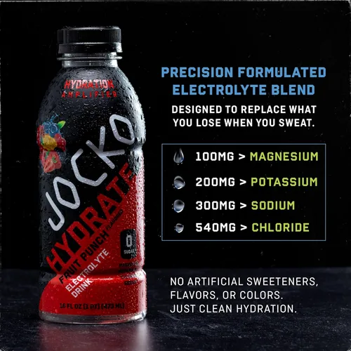 Miniatura 6 de Jocko Fuel Hydrate - Bebidas con electrolitos – Amplificador de hidratación de bebidas deportivas, saciador de la sed, mezcla de electrolitos