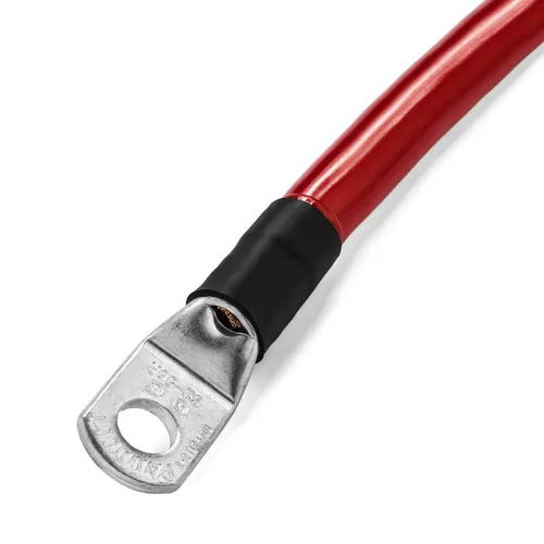 Miniatura 8 de Spartan Power - Cable de batería rojo de 9 pulgadas, 1/0 AWG, 5/16 pulgadas M8, fabricado en EE. UU. Rojo 3 ft 1/0 AWG - 5/16