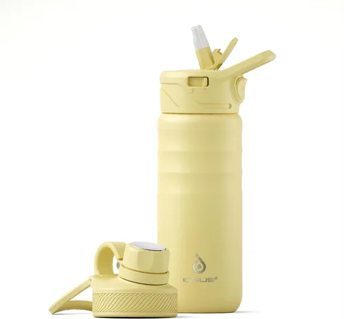 Miniatura 20 de IDEUS Botella de agua aislada de 12 onzas, botella de agua aislada de acero inoxidable para la escuela, botellas aisladas con pajitas a prueba