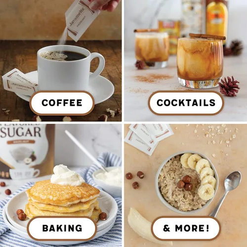 Miniatura 4 de Javamelts Paquetes de azúcar con sabor a avellana Azúcar de caña pura para hornear, sustituto del jarabe de café, cócteles, té, sin OMG, sin