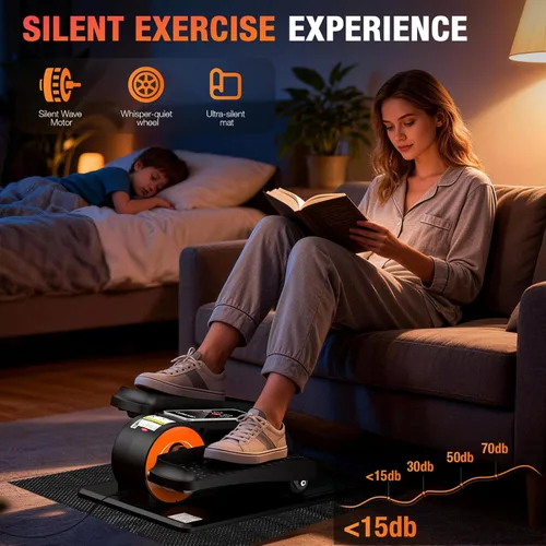 Miniatura 6 de Under Desk Elliptical Machine, Electric Elliptical Leg Exerciser for Senior, Quiet and Compact Electric Seated Pedal Exerciser for Home with