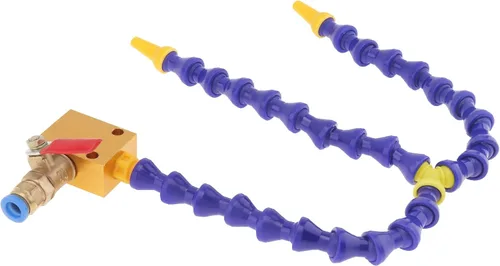 Miniatura 5 de CLAHJQX - Sistema de pulverización de lubricación de refrigerante de niebla, boquilla redonda bifurcada de doble cabeza, sistema de pulverización