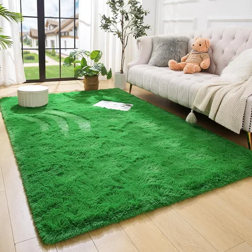 Miniatura 14 de Amearea Alfombra de Área Peluda Esponjosa para Dormitorio de Niños Sala de Estar, Extra Suave y Difusa Alfombras Peludas, Antideslizante, Alfombra