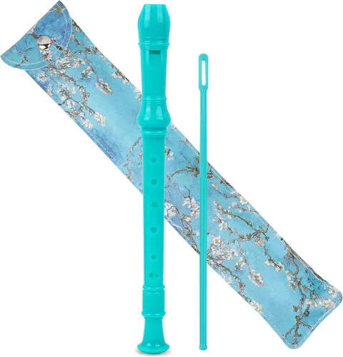 Miniatura 35 de Flauta para principiantes, niños y adultos, 8 agujeros, soprano, flauta de música con varilla de limpieza y funda de cuero para estudiantes