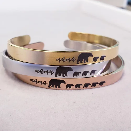 Miniatura 8 de Mama Bear Cuff Bracelet Mother's Day Gift