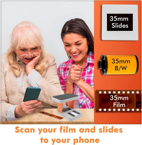 Miniatura 2 de KLIM K2 Escáner de película móvil 35mm - APP gratuita - Convertidor de positivo y negativo, digitalizador de diapositivas y fotos, kit esencial
