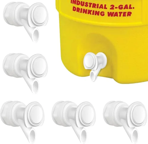5 piezas de repuesto de espiga de agua con botón pulsador, grifo de agua reutilizable compatible con enfriador de agua Igloo de 2, 3, 5 y 10