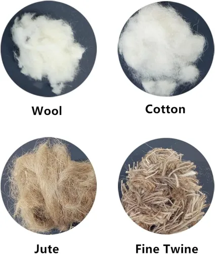 Almohadillas de material de anidación de mezcla natural para nido de pájaros, material de nido de pájaro, ideal para construcción de nidos y