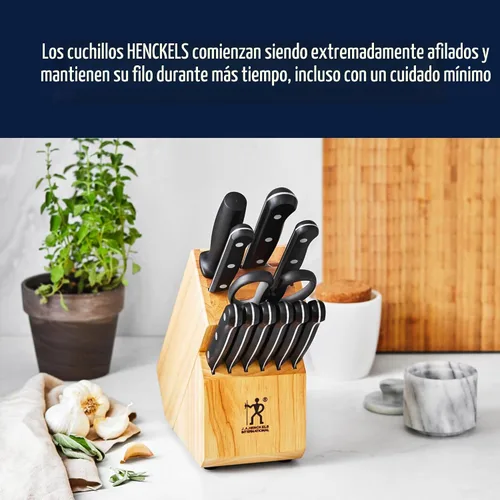 Miniatura 7 de HENCKELS Solution Razor-Sharp - Juego de cuchillos Santoku de 5 pulgadas, cuchillo Santoku de 7 pulgadas, diseño alemán informado por más de 100