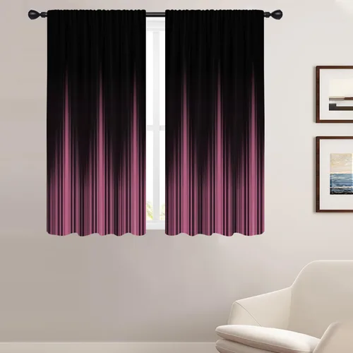 Miniatura 15 de Coxila Cortinas 100% opacas en negro y beige de 42 x 63 pulgadas, cortinas góticas degradadas con aislamiento térmico para dormitorio