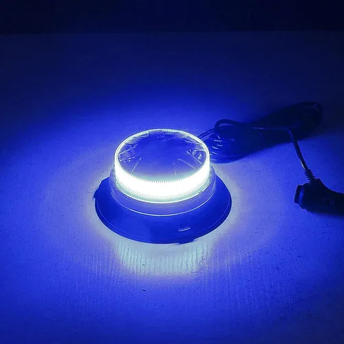 Miniatura 8 de AUXMOTEC - Barra de luces estroboscópicas LED azul de emergencia con montaje magnético y 8 modelos de parpadeo, lámparas de señal de techo de #3 Azul