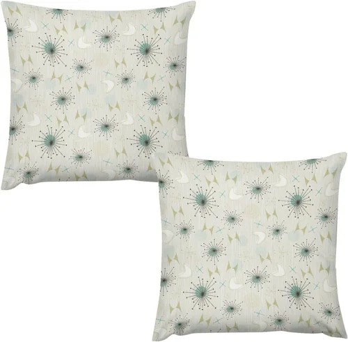 Miniatura 38 de Juego de 2 fundas de almohada florales retro de los años 70, Groovy Funky Hippie Flor Naranja Estética Boho Fundas de Almohada de 16 x 16 pulgadas