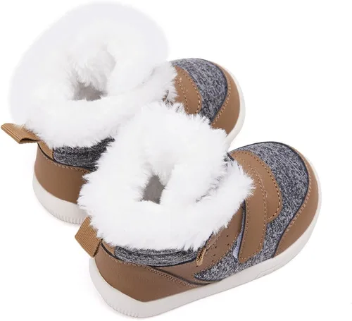 Miniatura 148 de BMCiTYBM Botas de nieve de invierno para bebés y niños pequeños, de piel sintética, cálidas, antideslizantes, zapatos para primeros pasos