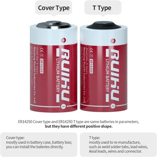 Miniatura 4 de Paquete de 8 baterías de litio ER14250 LS14250 de 3.6 V, 1/2AA tamaño 1200 mAh batería de cloruro de tionilo de litio (Li-SOCl2) certificado