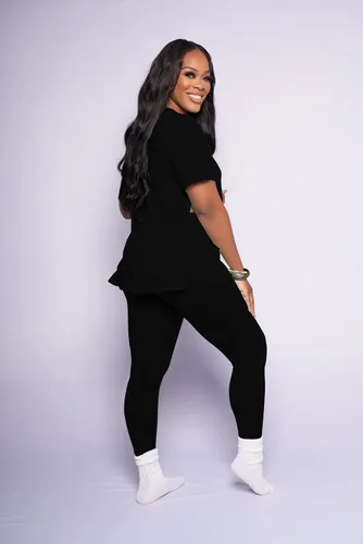 Miniatura 2 de Mrskoala Conjuntos de descanso para mujer, trajes de dos piezas sin botones y pantalones largos