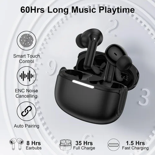 Miniatura 2 de Auriculares inalámbricos Samsung Bluetooth para Samsung Galaxy A17 A16 A15 A37 S26 S25 Ultra S24 S23 S22 S21 60H Bluetooth 5.3 Cancelación de ruido