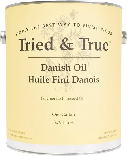 Miniatura 8 de Tried & True Aceite Danés, Pinta - Acabado de Madera de Aceite de Linaza Polimerizado Puro, Ideal para Muebles, Piezas Rústicas y Preparación