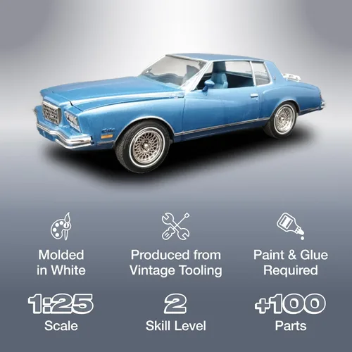 Miniatura 2 de MPC 1980 Chevy Monte Carlo Class Action 2T 1:25 Kit de modelo a escala 1:25