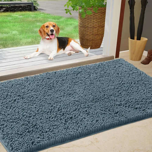 IM HOME Felpudo absorbente de chenilla para exterior de 36" x 24", tapetes lavables para perros antideslizantes para interior, tapete para perros