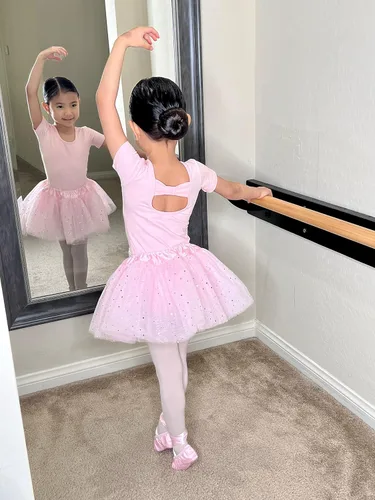 Miniatura 3 de Stelle Leotardo de ballet para niñas, trajes de gimnasia con lazo en la espalda