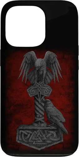 Miniatura 9 de Funda Huginn y Muninn de Mjolnir Odín de Thor para iPhone 14 Mitología nórdica vikinga