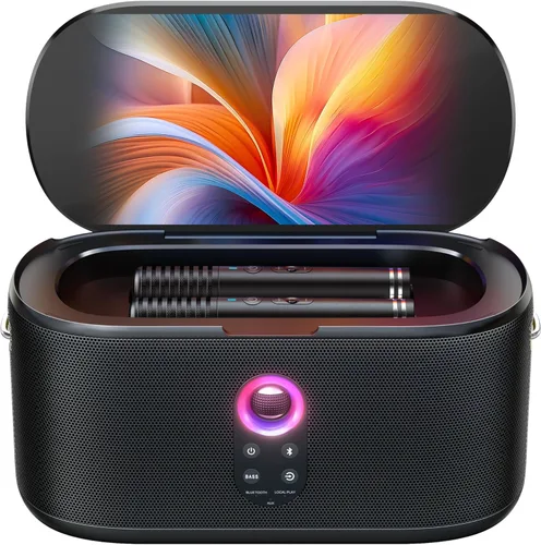 Miniatura 9 de Ikarao Máquina de karaoke para adultos con pantalla de letras, pantalla integrada de 13.3 pulgadas, máquina de karaoke verdaderamente todo en uno
