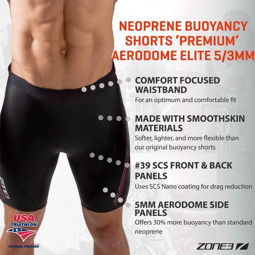 Miniatura 3 de ZONE3 Pantalones cortos de neopreno 'Premium' Aerodome Elite 5/0.118 in