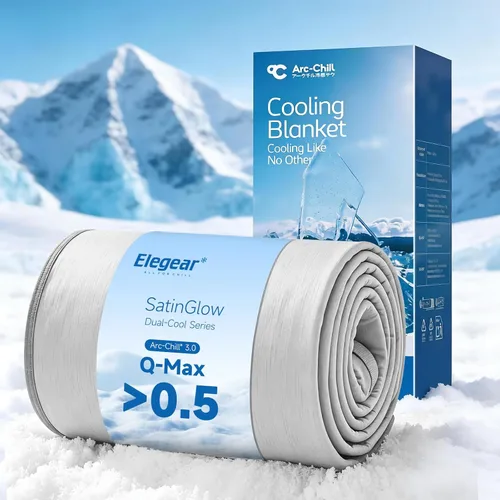 Miniatura 15 de Elegear Manta Refrescante Revolucionaria que Absorbe el Calor para Mantener el Cuerpo Fresco para Sudores Nocturnos, Arc-Chill 3.0 Fibra Fresca