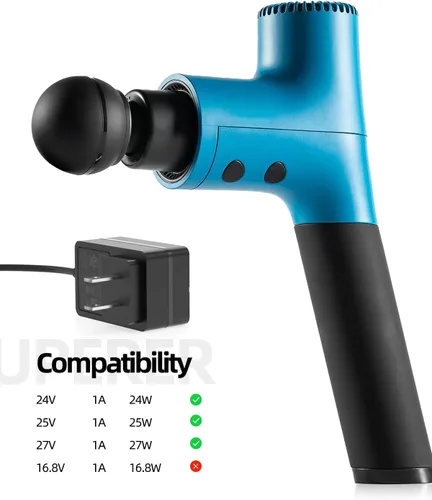 Miniatura 2 de Superer 26V 24V Massage Gun Charger Fit for Vybe Pro, Lifepro Sonic, Pulse FX, M1, X, LX, Flex, Dynaflex, Dynasphere Models, Multiple Connectors
