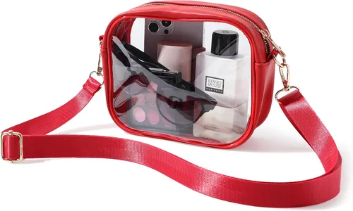 Miniatura 10 de TOBVZOO - Bolsa bandolera transparente aprobada para estadios, conciertos y eventos deportivos, unisex