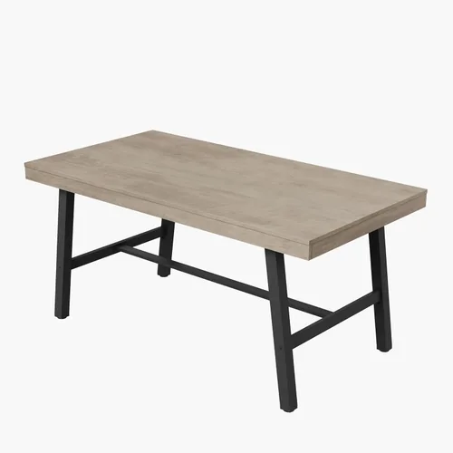 Miniatura 10 de GarveeHome Mesa de comedor industrial para 2-4 personas, mesa de cocina grande de 55.11 pulgadas de largo con marco de metal resistente, encimera
