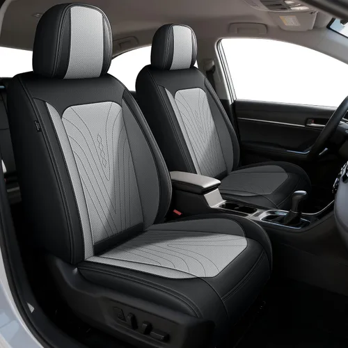 Miniatura 11 de DISUTOGO 2 Fundas para Asientos Delanteros Compatibles con Hyundai Tucson 2010-2024 2025 2026: Fundas de Asiento de Coche de Cuero Impermeables