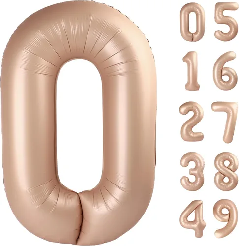 Miniatura 397 de Globo de cumpleaños número 4 dorado de 40 pulgadas, globos gigantes del número cuatro 14 24 34 40 44 2024, globos grandes de lámina de mylar para Oro