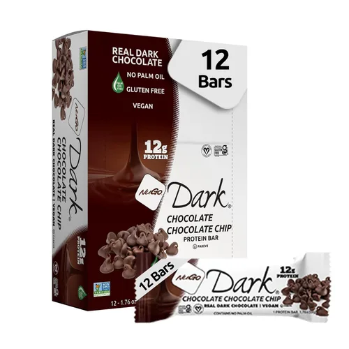 Miniatura 13 de NuGo Dark, caja variada de muestra, barra de proteínas veganas de 0.47-0.31 onzas, sin gluten, 12 CT