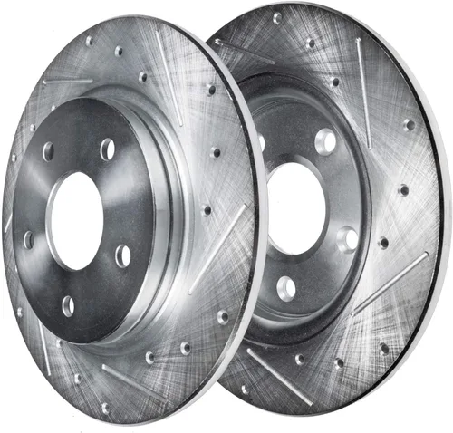 Miniatura 5 de Detroit Axle - Kit de freno trasero para Honda Accord Acura TSX 2004-2007 Rotores de freno de disco perforados Pastillas de freno de cerámica 2005