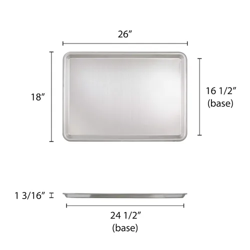 Miniatura 2 de Thunder Group Excellanté - Sartén de aluminio de tamaño completo de 18 x 26 pulgadas, calibre 16