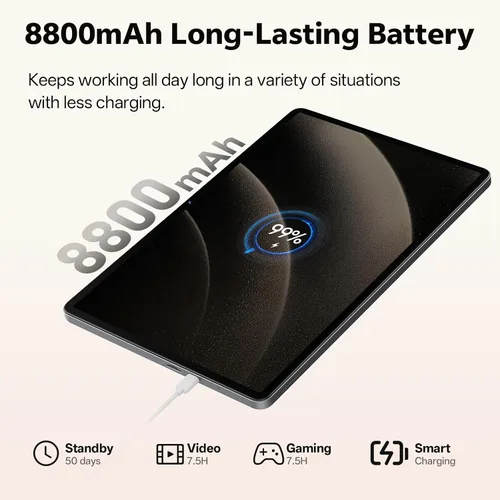 Miniatura 5 de Tablet Android 16, 2025 Actualizado Tablet Android de 11 pulgadas con teclado, 20GB+128GB+1TB de expansión, soporte de desbloqueo facial+Widevine L1