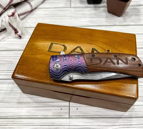 Navaja de bolsillo de regalo para hombres y él, personalizada grabada, idea de amor para papá, novio, padrinos de boda, marido, hijo, día del padre,