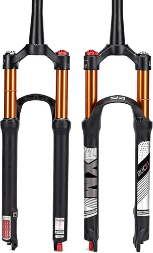 Miniatura 9 de BUCKLOS Horquilla MTB de Suspensión de Aire de 120mm para Viaje, 26/27.5/29, Ajuste de Rebote 1 1/8 Tubo Recto/Conico QR 9mm, Bloqueo Manual/Remoto