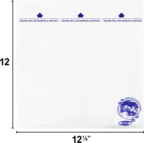 Miniatura 6 de (100) Fundas interiores de registro de 12 pulgadas, 3 capas de calidad de archivo, polietileno de alta densidad antiestático con inserto de papel
