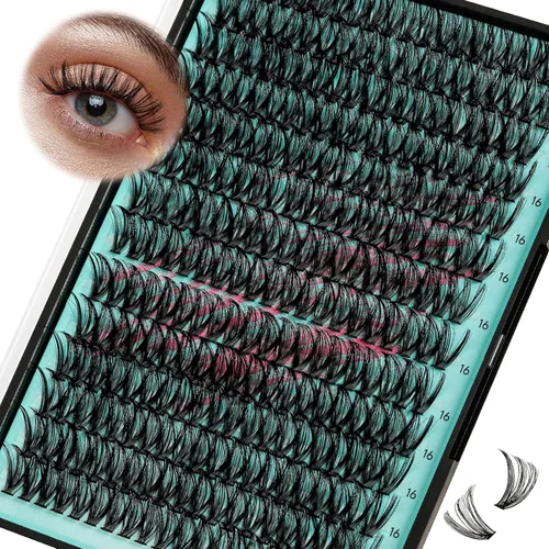 Miniatura 29 de Kit de Extensión de Pestañas, Kit de Racimos de Pestañas DIY 168Pcs con Pegamento de Unión y Sello Impermeable, Removedor de Pestañas para Kit