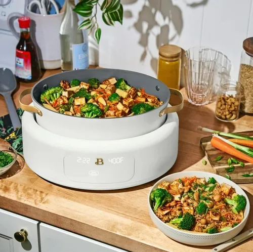 Miniatura 5 de 10 en 1 6 cuartos de galón eléctrico multi-cocina blanco glaseado por Drew Barrymore