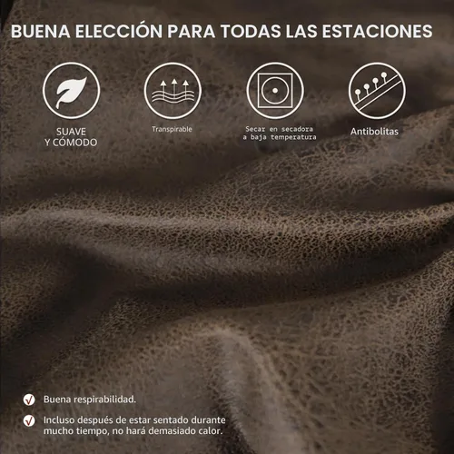 Miniatura 6 de Fundas de cojín elásticas con aspecto de cuero para caravana, fundas de cojín para asiento de cabina de caravana, protector de repuesto para sofá